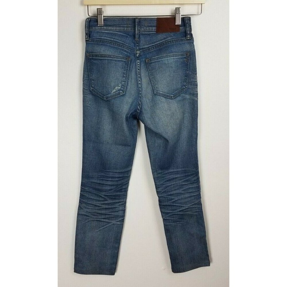 Madewell Women's Sz. 24 High Riser Skinny Distressed Medium Wash Jeans - Picture 7 of 7